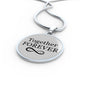 Together Forever Circle Necklace Stainless Steel or 18k Gold 18-22"-Express Your Love Gifts