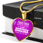Together With You Is My Favorite Place To Be Heart Pendant Necklace-Express Your Love Gifts