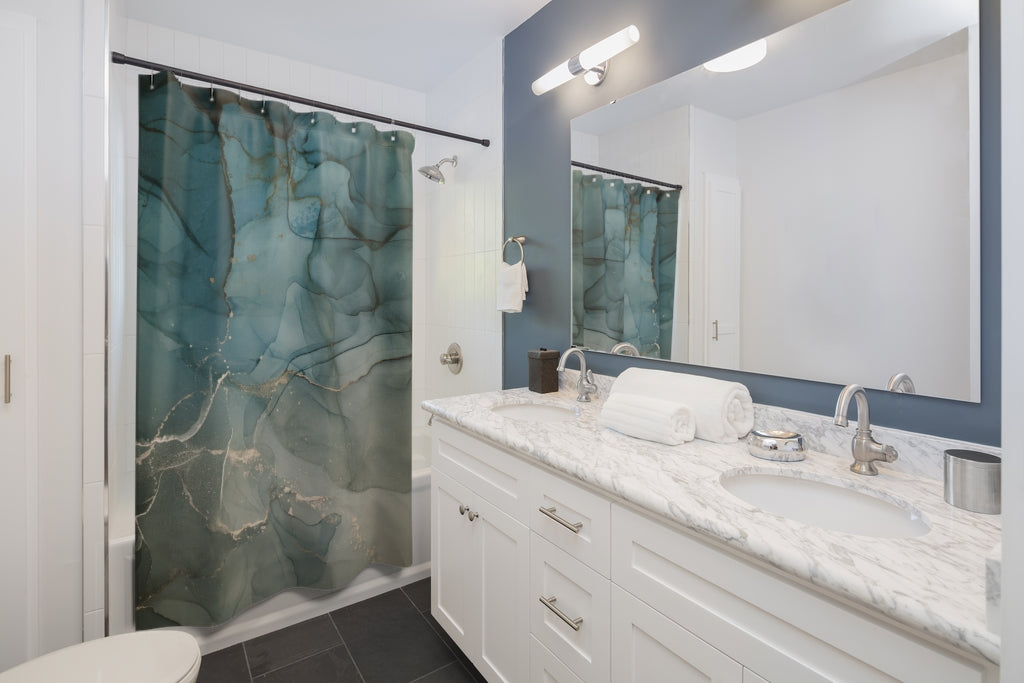 Translucent Abstract Multicolored Stylish Design 71" x 74" Elegant Waterproof Shower Curtain for a Spa-like Bathroom Paradise Exceptional Craftsmanship-Express Your Love Gifts