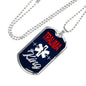 Trauma King Medical Worker Necklace Stainless Steel or 18k Gold Dog Tag W 24" - Express Your Love Gifts