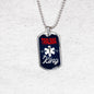 Trauma King Medical Worker Necklace Stainless Steel or 18k Gold Dog Tag W 24" - Express Your Love Gifts