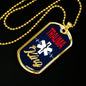 Trauma King Medical Worker Necklace Stainless Steel or 18k Gold Dog Tag W 24" - Express Your Love Gifts