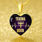 Trauma Queen Necklace Stainless Steel or 18k Gold Heart Pendant 18-22" - Express Your Love Gifts