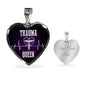 Trauma Queen Necklace Stainless Steel or 18k Gold Heart Pendant 18-22" - Express Your Love Gifts