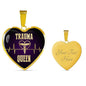 Trauma Queen Necklace Stainless Steel or 18k Gold Heart Pendant 18-22" - Express Your Love Gifts
