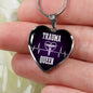 Trauma Queen Necklace Stainless Steel or 18k Gold Heart Pendant 18-22" - Express Your Love Gifts