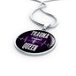 Trauma Queen Nurse Circle Necklace Stainless Steel or 18k Gold 18-22" - Express Your Love Gifts