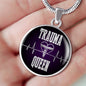Trauma Queen Nurse Circle Necklace Stainless Steel or 18k Gold 18-22" - Express Your Love Gifts