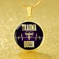 Trauma Queen Nurse Circle Necklace Stainless Steel or 18k Gold 18-22" - Express Your Love Gifts