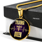 Trauma Queen Nurse Circle Necklace Stainless Steel or 18k Gold 18-22" - Express Your Love Gifts