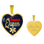 Trauma Queen Nurse Gift Necklace Stainless Steel or 18k Gold Heart Pendant 18-22" - Express Your Love Gifts
