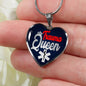 Trauma Queen Nurse Gift Necklace Stainless Steel or 18k Gold Heart Pendant 18-22" - Express Your Love Gifts