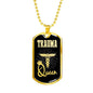 Trauma Queen Paramedic Nurse Necklace Stainless Steel or 18k Gold Dog Tag W 24" - Express Your Love Gifts