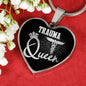 Trauma Queen Paramedic Nurse Necklace Stainless Steel or 18k Gold Heart Pendant 18-22" - Express Your Love Gifts