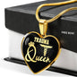 Trauma Queen Paramedic Nurse Necklace Stainless Steel or 18k Gold Heart Pendant 18-22" - Express Your Love Gifts