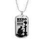 Tribute To Fallen Soldiers Necklace Stainless Steel or 18k Gold Dog Tag 24" Chain-Express Your Love Gifts