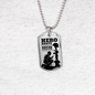 Tribute To Fallen Soldiers Necklace Stainless Steel or 18k Gold Dog Tag 24" Chain-Express Your Love Gifts
