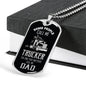 Trucker Dad Dog Tag Stainless Steel or 18k Gold 24" Chain - Express Your Love Gifts