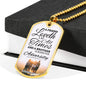 True Friend Loves At All Times Necklace Stainless Steel or 18k Gold Dog Tag 24" Chain-Express Your Love Gifts