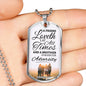 True Friend Loves At All Times Necklace Stainless Steel or 18k Gold Dog Tag 24" Chain-Express Your Love Gifts