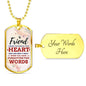 True Friend Necklace Stainless Steel or 18k Gold Dog Tag 24" Chain-Express Your Love Gifts