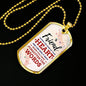 True Friend Necklace Stainless Steel or 18k Gold Dog Tag 24" Chain-Express Your Love Gifts