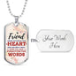 True Friend Necklace Stainless Steel or 18k Gold Dog Tag 24" Chain-Express Your Love Gifts