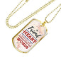 True Friend Necklace Stainless Steel or 18k Gold Dog Tag 24" Chain-Express Your Love Gifts