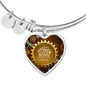 True Love Is The Bond Forever In Our Hearts Brown Heart Bracelet Bangle - Express Your Love Gifts