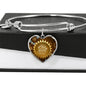 True Love Is The Bond Forever In Our Hearts Brown Heart Bracelet Bangle - Express Your Love Gifts