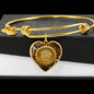 True Love Is The Bond Forever In Our Hearts Brown Heart Bracelet Bangle - Express Your Love Gifts