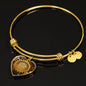 True Love Is The Bond Forever In Our Hearts Brown Heart Bracelet Bangle - Express Your Love Gifts