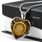 True Love Is The Bond Forever In Our Hearts Brown Heart Pendant Necklace - Express Your Love Gifts