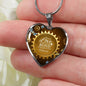 True Love Is The Bond Forever In Our Hearts Brown Heart Pendant Necklace - Express Your Love Gifts