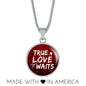 True Love Waits Circle Necklace Stainless Steel or 18k Gold 18-22"-Express Your Love Gifts
