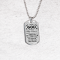Trust God Proverbs 3:5-6 Necklace Stainless Steel or 18k Gold Dog Tag 24" Chain-Express Your Love Gifts