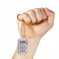 Trust God Proverbs 3:5-6 Necklace Stainless Steel or 18k Gold Dog Tag 24" Chain-Express Your Love Gifts