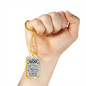 Trust God Proverbs 3:5-6 Necklace Stainless Steel or 18k Gold Dog Tag 24" Chain-Express Your Love Gifts