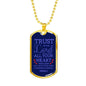 Trust God Proverbs 3:5 Necklace Stainless Steel or 18k Gold Dog Tag 24" Chain-Express Your Love Gifts