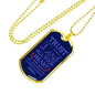 Trust God Proverbs 3:5 Necklace Stainless Steel or 18k Gold Dog Tag 24" Chain-Express Your Love Gifts