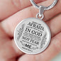 Trust In God Circle Necklace Stainless Steel or 18k Gold 18-22" - Express Your Love Gifts