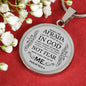 Trust In God Circle Necklace Stainless Steel or 18k Gold 18-22" - Express Your Love Gifts