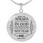 Trust In God Circle Necklace Stainless Steel or 18k Gold 18-22" - Express Your Love Gifts