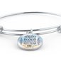 Trust In God Stainless Steel or 18k Gold Circle Bangle Bracelet - Express Your Love Gifts