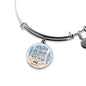 Trust In God Stainless Steel or 18k Gold Circle Bangle Bracelet - Express Your Love Gifts