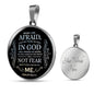 Trust In God Psalm Necklace Circle Pendant Stainless Steel or 18k Gold 18-22" - Express Your Love Gifts