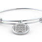 Trust In God Stainless Steel or 18k Gold Circle Bangle Bracelet - Express Your Love Gifts