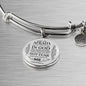Trust In God Stainless Steel or 18k Gold Circle Bangle Bracelet - Express Your Love Gifts