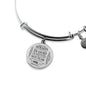 Trust In God Stainless Steel or 18k Gold Circle Bangle Bracelet - Express Your Love Gifts