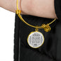 Trust In God Stainless Steel or 18k Gold Circle Bangle Bracelet - Express Your Love Gifts